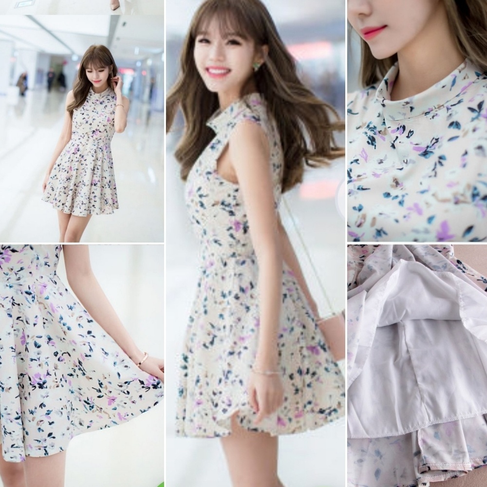 Floral Print Sleeveless Dress